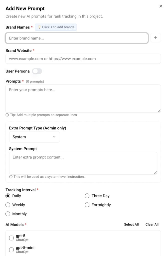how to track prompts in geo
